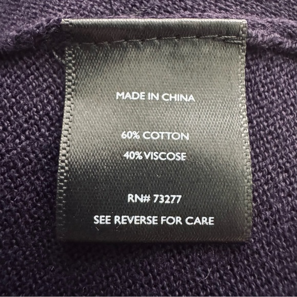 Simply Vera Vera Wang  Necklace Sweater Purple Size 2X - Picture 11 of 16